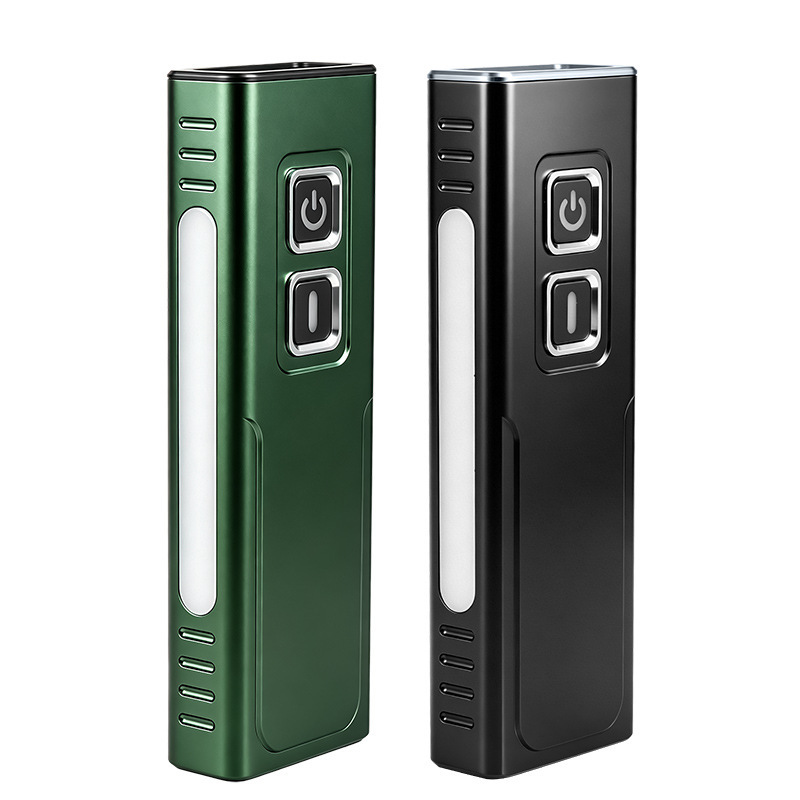 Cross-Border Edc Multifunctional Flashlight with Red/Green Laser and 365Nm Purple Light, Magnetic Work Light, Rgb Ambient Light