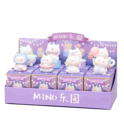 Trendy Blind Box Figure Cute Cat Children's Toys Mini Desktop Ornaments Resin Crafts Birthday Gifts