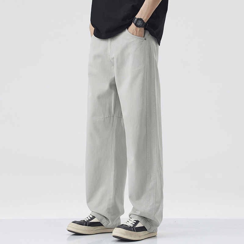 Danbani | Hong Kong Style Summer Lyocell Tencel American Trendy Loose Straight Pants Casual Pants Men's Japanese Retro Version Danbani | Hong Kong Style Summer Lyocell Tencel American Trendy Loose Straight Pants Casual Pants Men's Japanese Retro Version