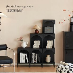 Creative Bookshelf Wrought Iron Book and Newspaper Rack Living Room Floor-Standing Storage Rack Corner Bookcase Sundry Storage Display Rack Display Cabinet