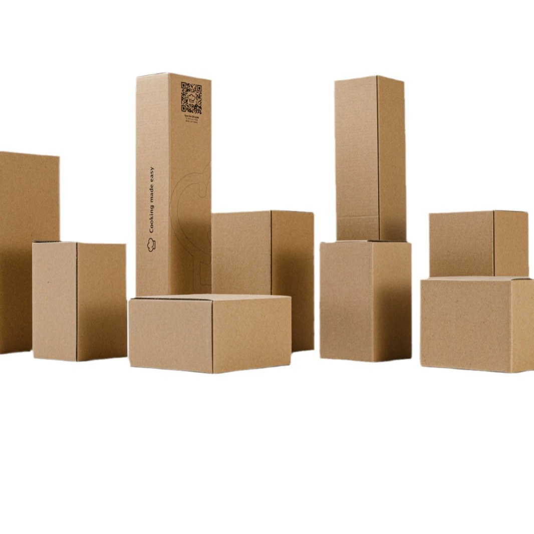 Оригинальный цвет в наличии трехслойная E-гофра сверхтвердая утолщенная прямоугольная коробка из крафт-бумаги гофрированная коробка транспортная упаковка для керамики.