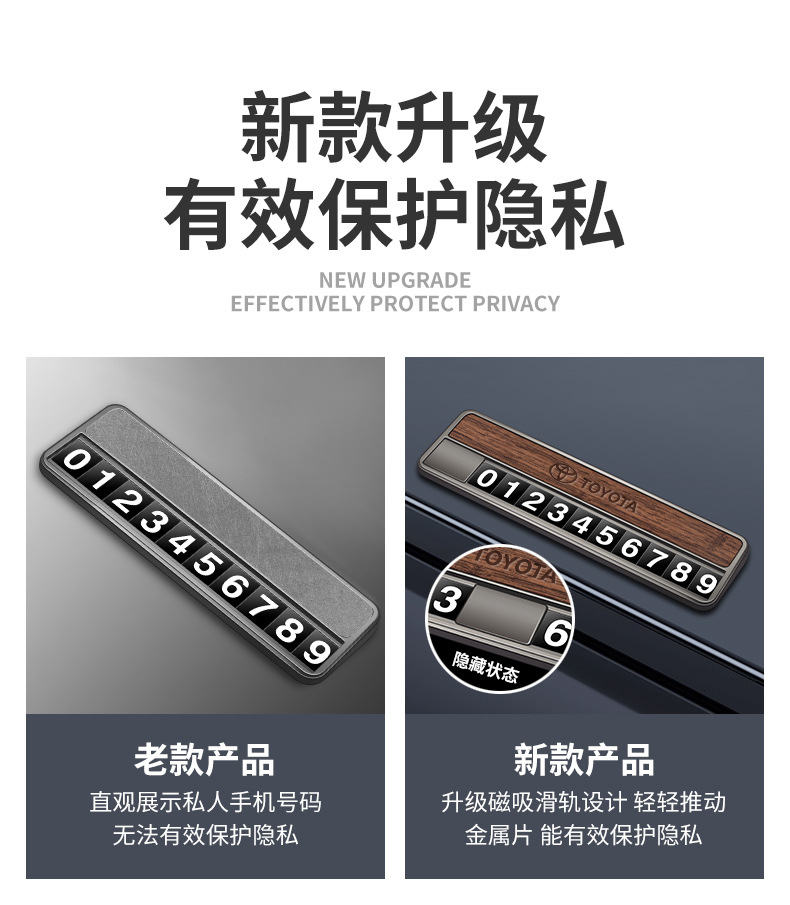 Suitable for Toyota temporary parking number plates: Corolla, Highlander, Rongfang, Avalon, Camry, and other vehicles