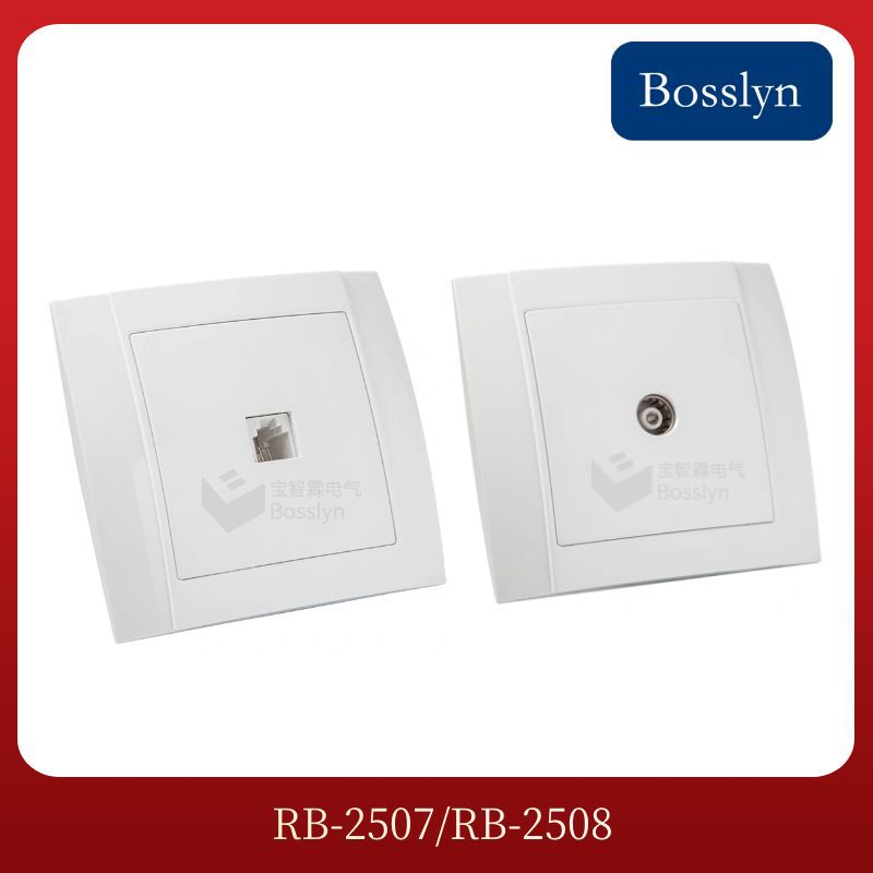 厂家供应电话电视墙壁插座 欧式墙壁明装开关插座