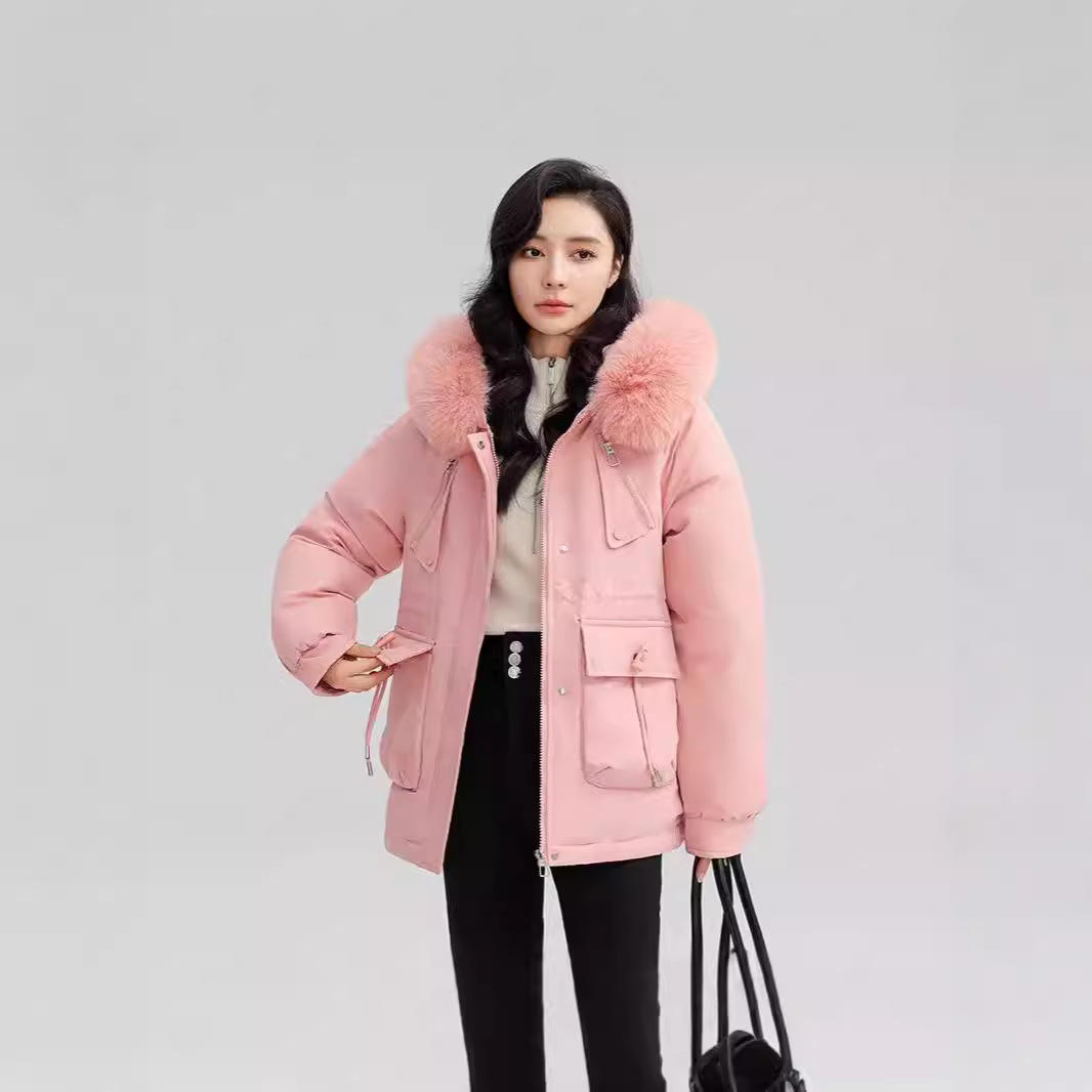 Paquiao mujer ropa de algodón de invierno nuevo estilo coreano suelto chaqueta de algodón interior de terciopelo grueso chaqueta de algodón
