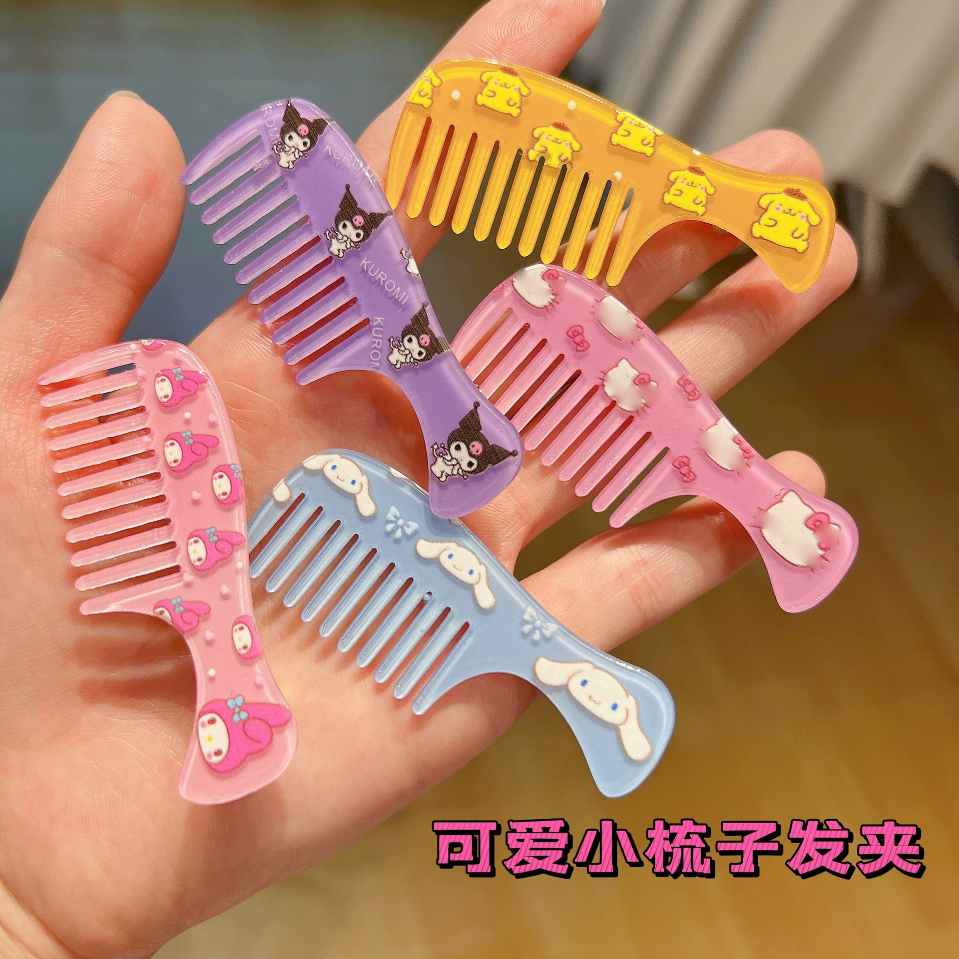 Japanese cartoon brush, cute hairgrip, hair accessory, bangs, internet celebrity