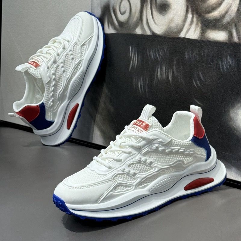 Men's Shoes 2025 Winter Low-Top Thick-Soled Sports Casual Shoes Fashionable Versatile Breathable Men's Dad Shoes