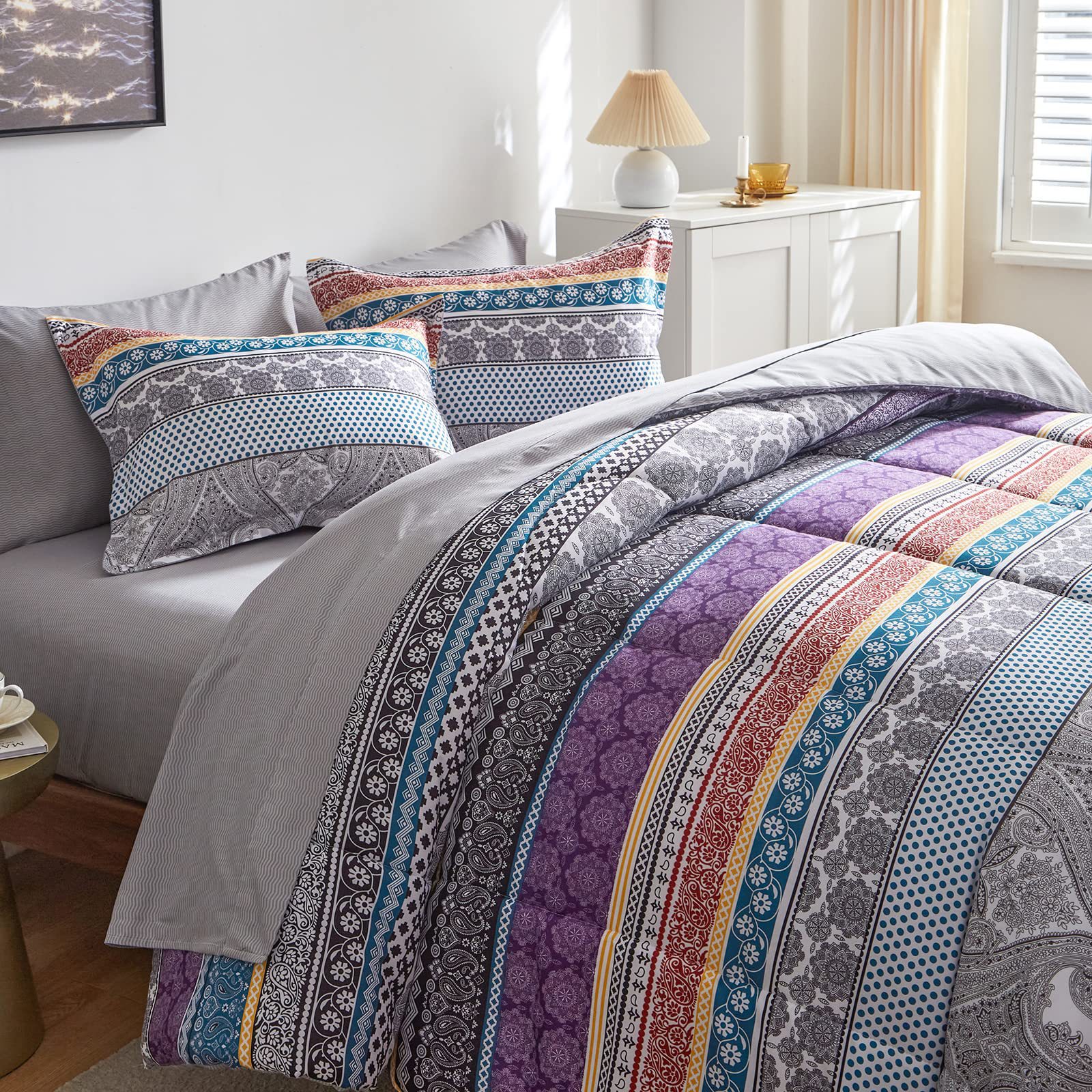 Purple Stripes Queen-7pieces-0