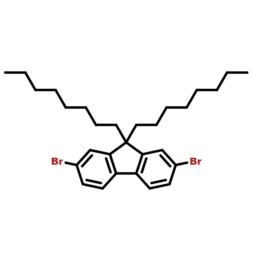 9,9-二辛基-2,7-二溴芴 CAS号198964-46-4 科研实验用 量大优惠