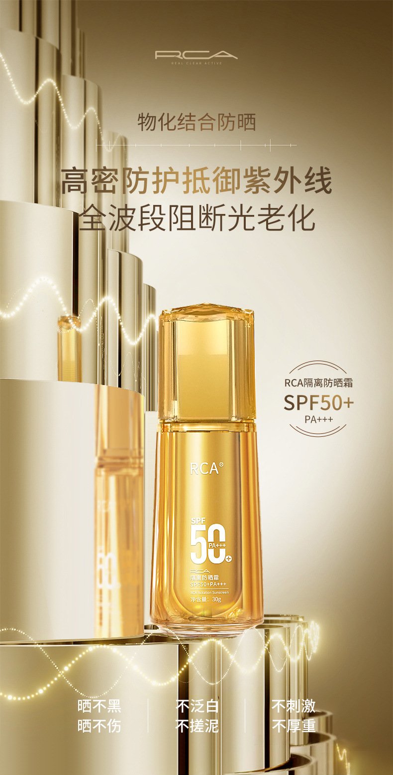 RCA Sunscreen SPF50+PA+++ Sunscreen 2-in-1 UV Protection Facial Sunscreen Lotion details Picture