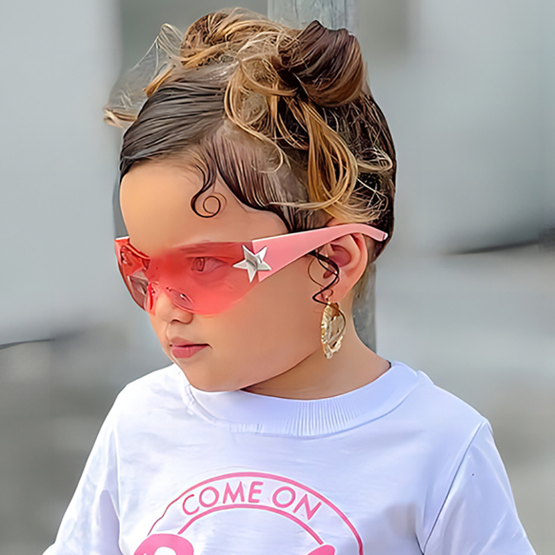 New Children's Y2K Five-Star Decorative Sunglasses Summer Sun Protection Kids Outing Parent-Child Sunglasses for Boys and Girls