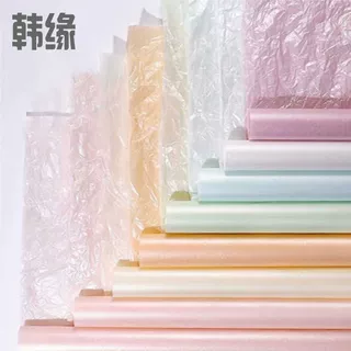定制珠光雪梨纸花束礼品内衬纸彩色拷贝纸网红鲜花包装纸材料