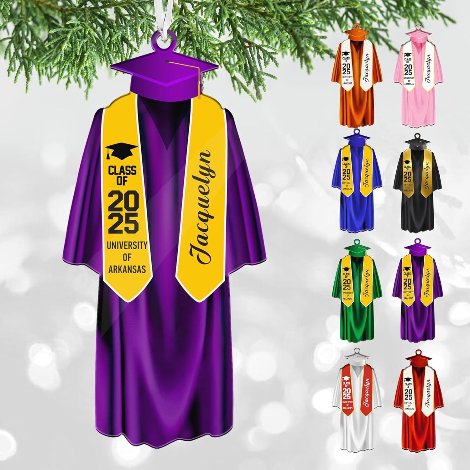 Colgante acrílico 2D transfronterizo nuevos productos de graduación temporada de vestimenta decoración colgante espejo retrovisor colgante conmemorativo de graduación