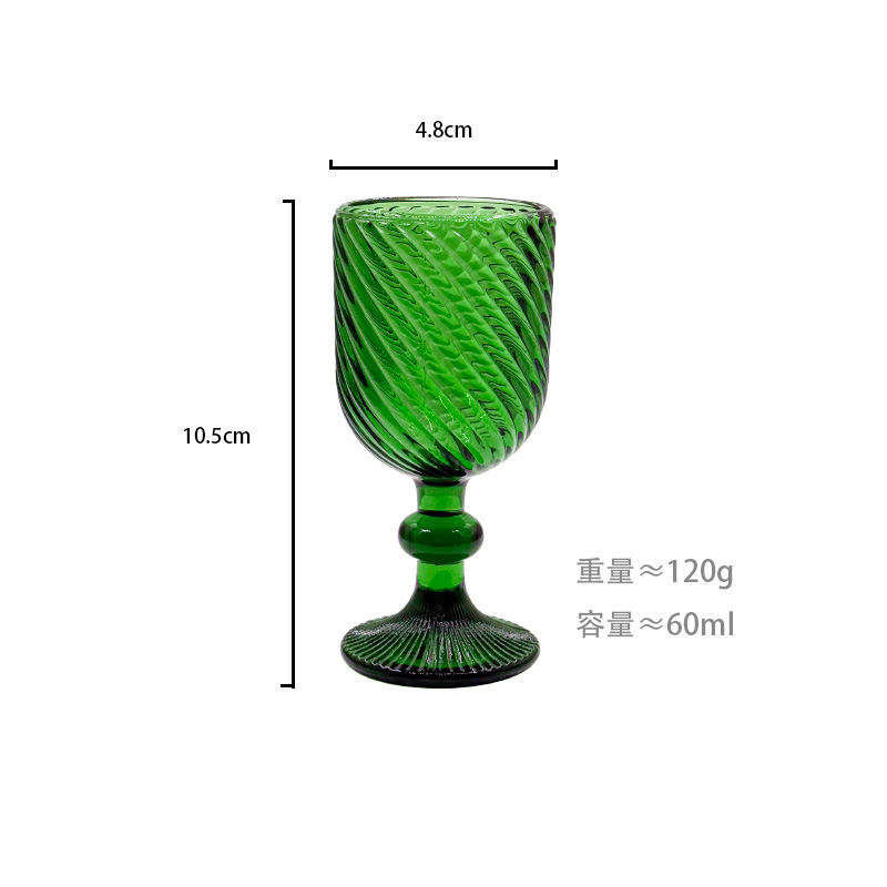 Gran por mayor transfronterizo vintage relieve tazas de vino de vidrio de colores tazas de vino de boda una taza de vino grueso una taza o dos tazas image 17