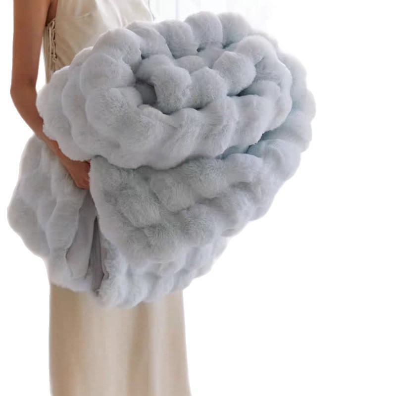 Comercio exterior burbuja de leche manta de peluche gruesa doble capa mantas cálidas mantas casuales simples siesta edredón