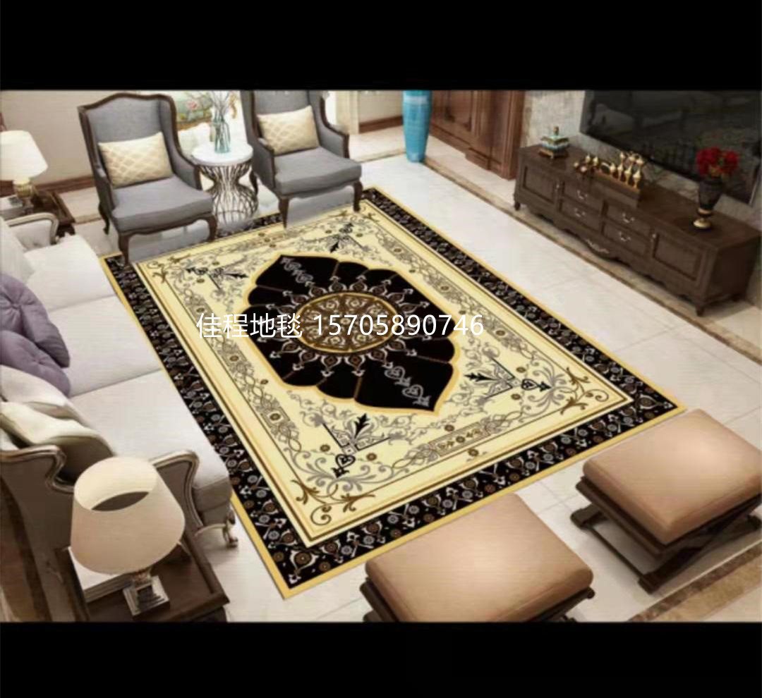 Ins European Style Living Room Printed Carpet Printed Large Carpet Bedside Blanket Coffee Table Blanket Home Large Carpet 160*180cm