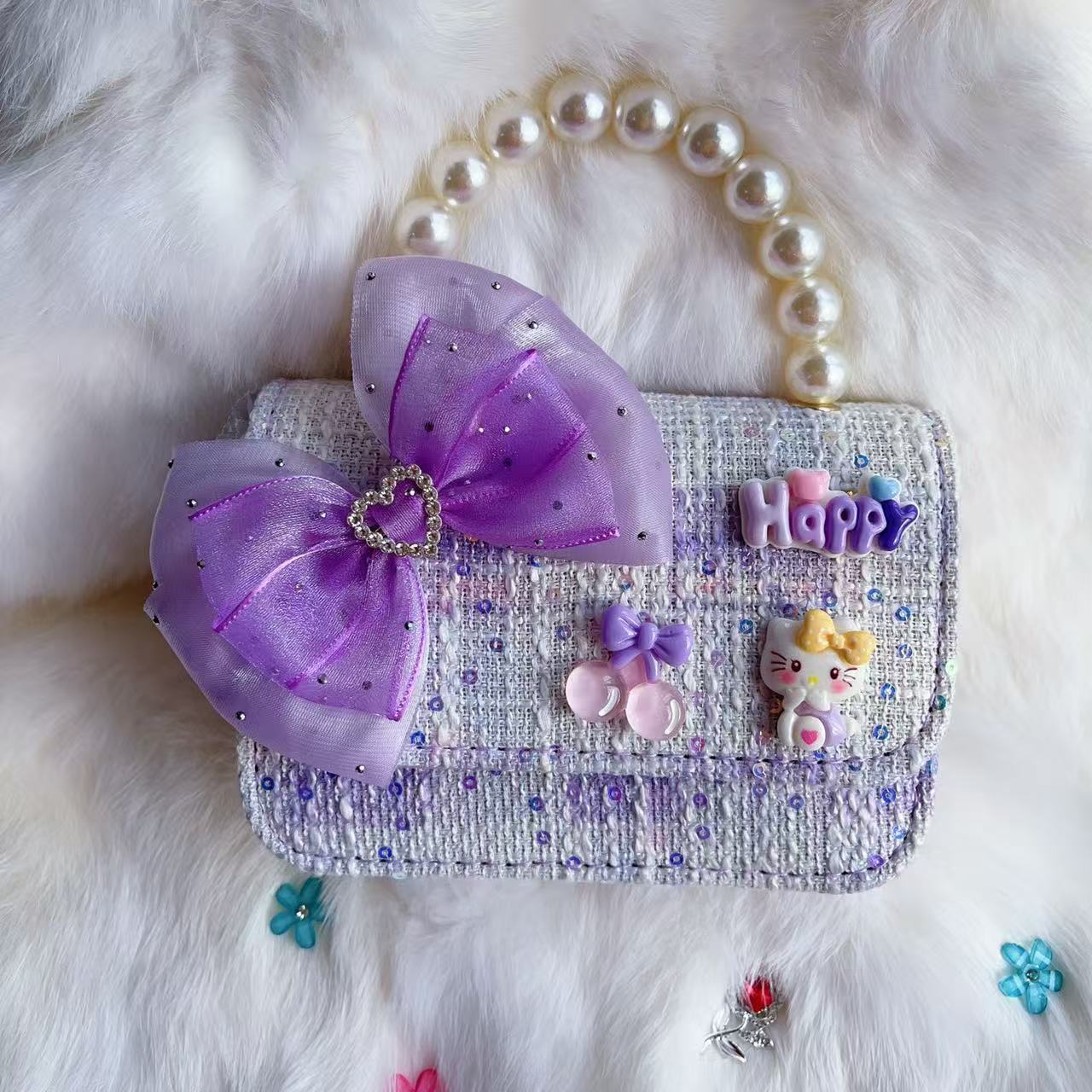 Nuevo tipo de bolsos para niños, bolsos de moda, bolsos de princesa de viento, bolsos portátiles lindos para chicas, bolsos de red para bebés.