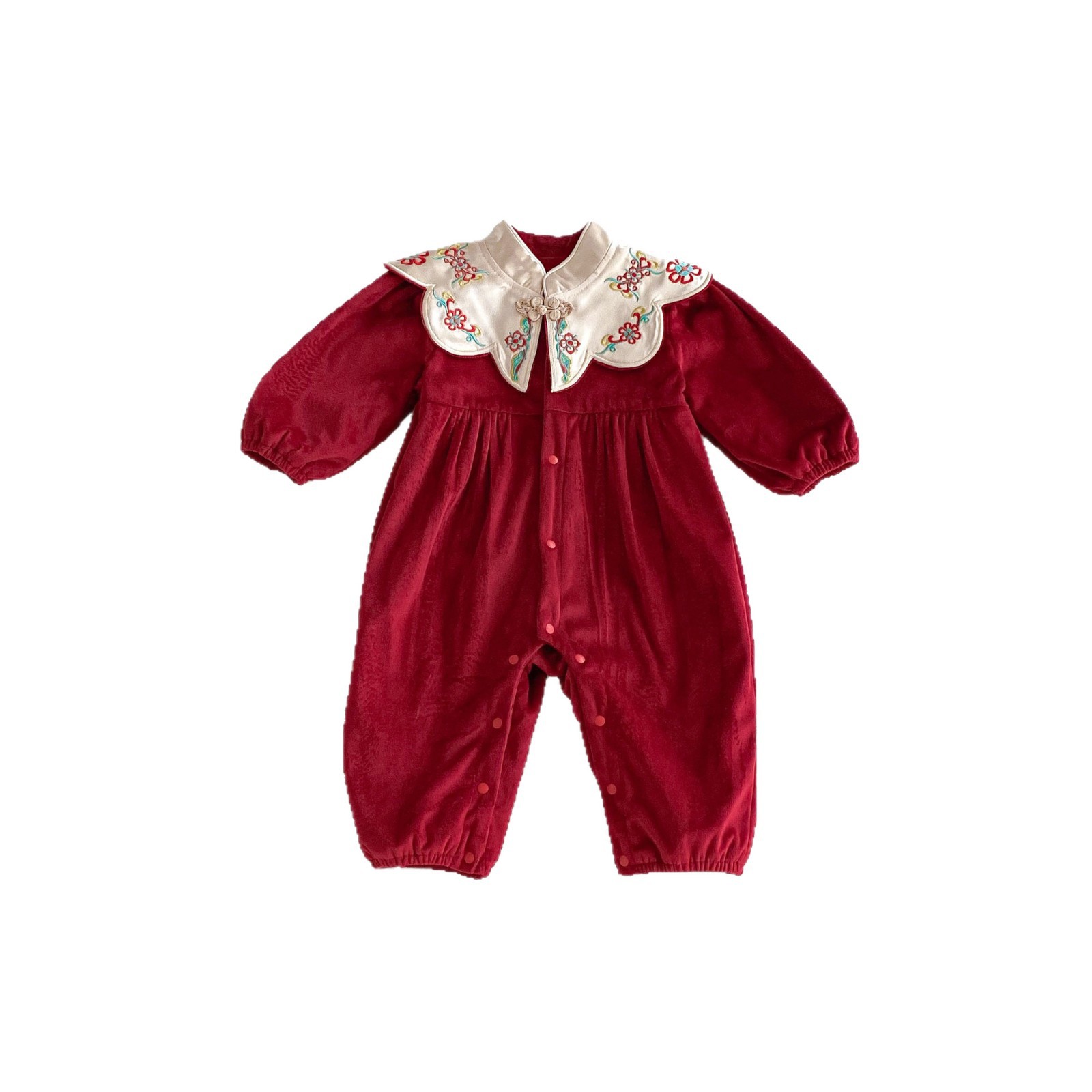 26 ropa de invierno de bebés China bordado doble camiseta de terciopelo ropa cálida ropa de Año Nuevo
