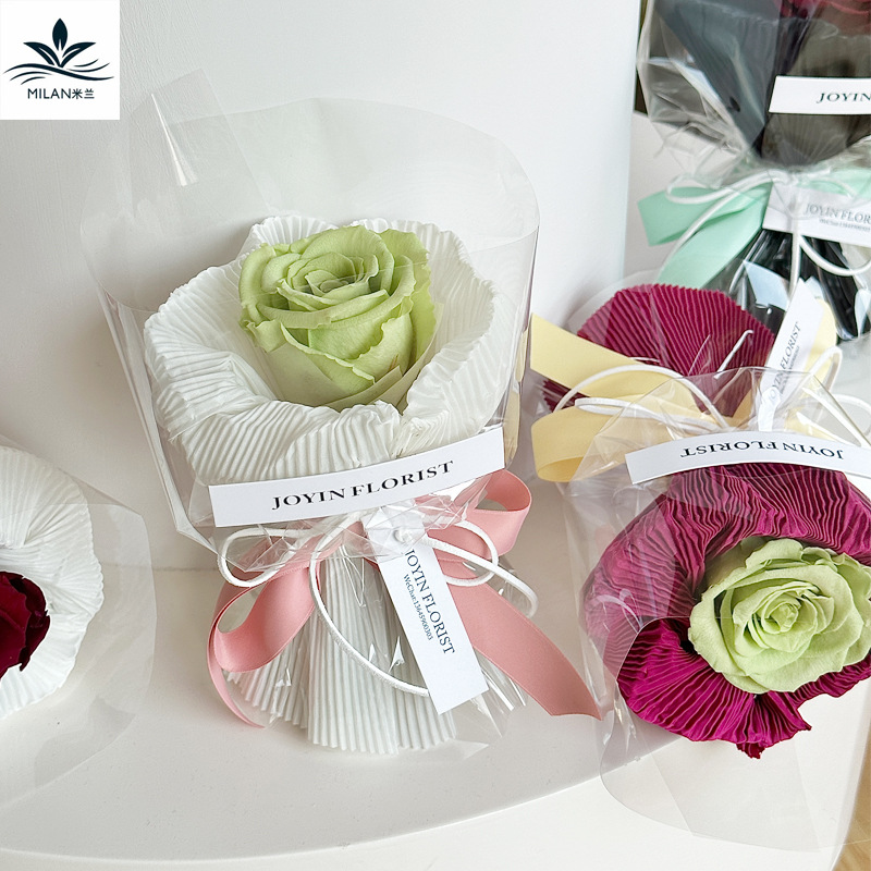 厂家米兰新款百褶肌理布鲜花包装纸立体瓦楞纱网婚庆布置包花布