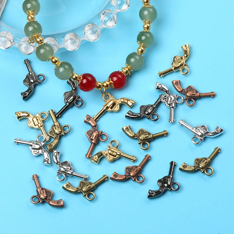 DIY ретро ювелирные аксессуары из цинкового сплава пистолет игрушечное оружие кулон прямая продажа с фабрики A800615