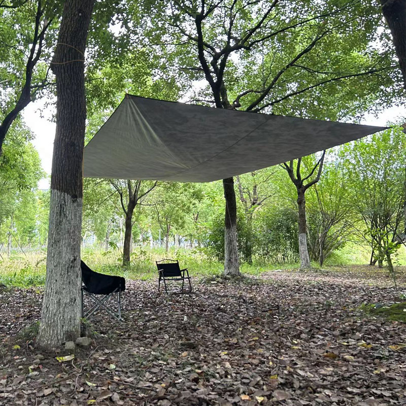 Camouflage canopy, rainproof multifunctional sunshade tent, outdoor ground cloth, essential for travel, convenient foldable canopy for outdoor use