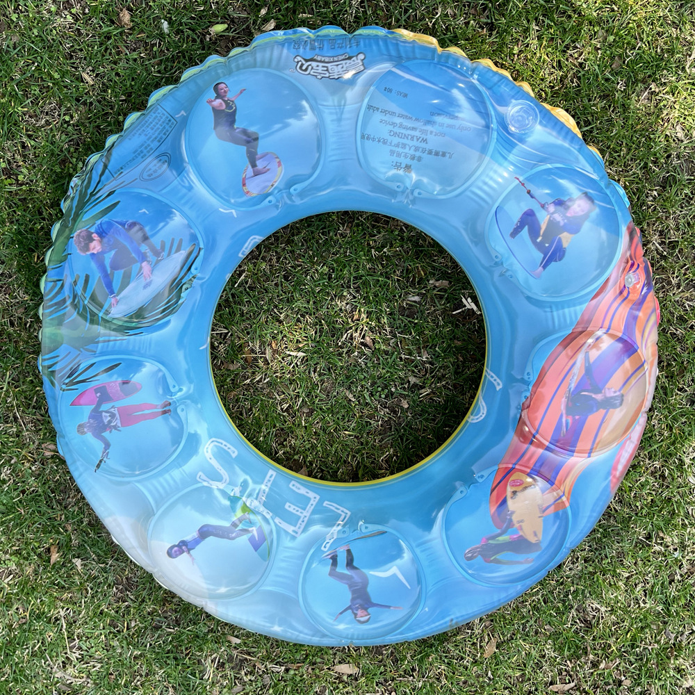 Anillo de natación para niños Anillo de natación de cristal de doble capa Dibujos animados engrosados Axilas para niños Anillo salvavidas Juguetes de agua Suministros de agua