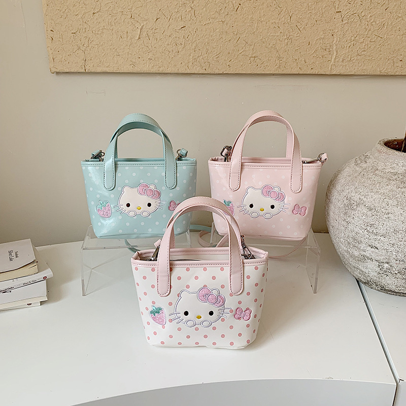 Korean-Style Cute Cartoon Kitty Handbag, Fashionable and Versatile Design, Niche Commuter Travel Shoulder Crossbody Bag Korean-Style Cute Cartoon Kitty Handbag, Fashionable and Versatile Design, Niche Commuter Travel Shoulder Crossbody Bag