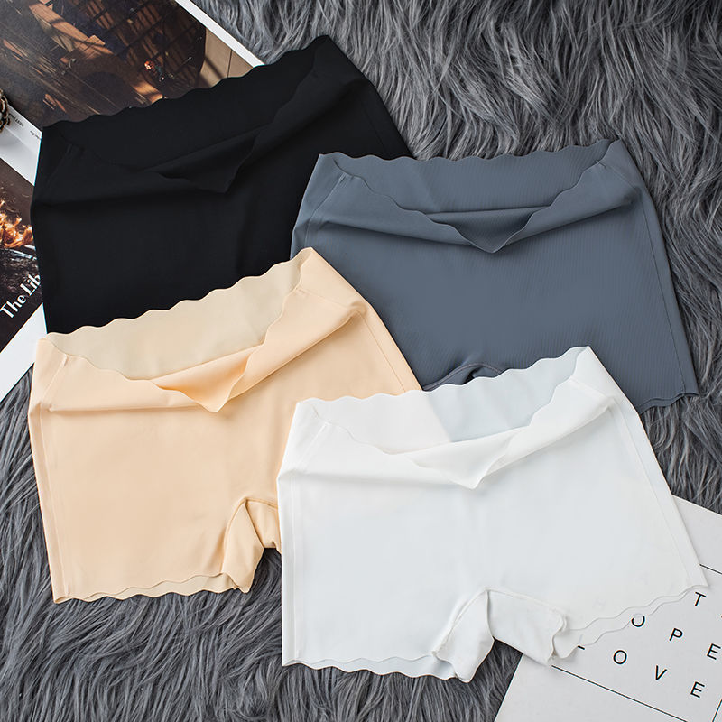 Girls' ice silk briefs, crotch safety pants, anti-exposure children's shorts for older kids and babies, girl's boxer-style base short trousers