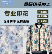 涤纶高弹春亚纺印花面料 睡衣童装女装数码印花印花棉感柔软面料