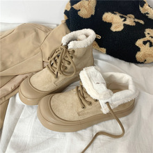 复古短筒厚底雪地靴女款冬季新款2025加绒加厚保暖棉鞋子远波6170