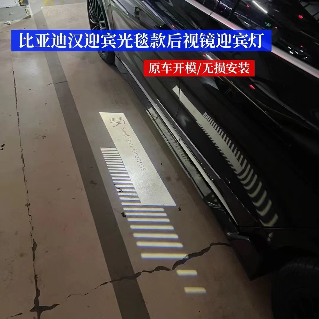 Aplicable a BYD Han espejo retrovisor alfombra lámpara de bienvenida lámpara de proyección ángel ala luz de proyección espejo retrovisor image 2