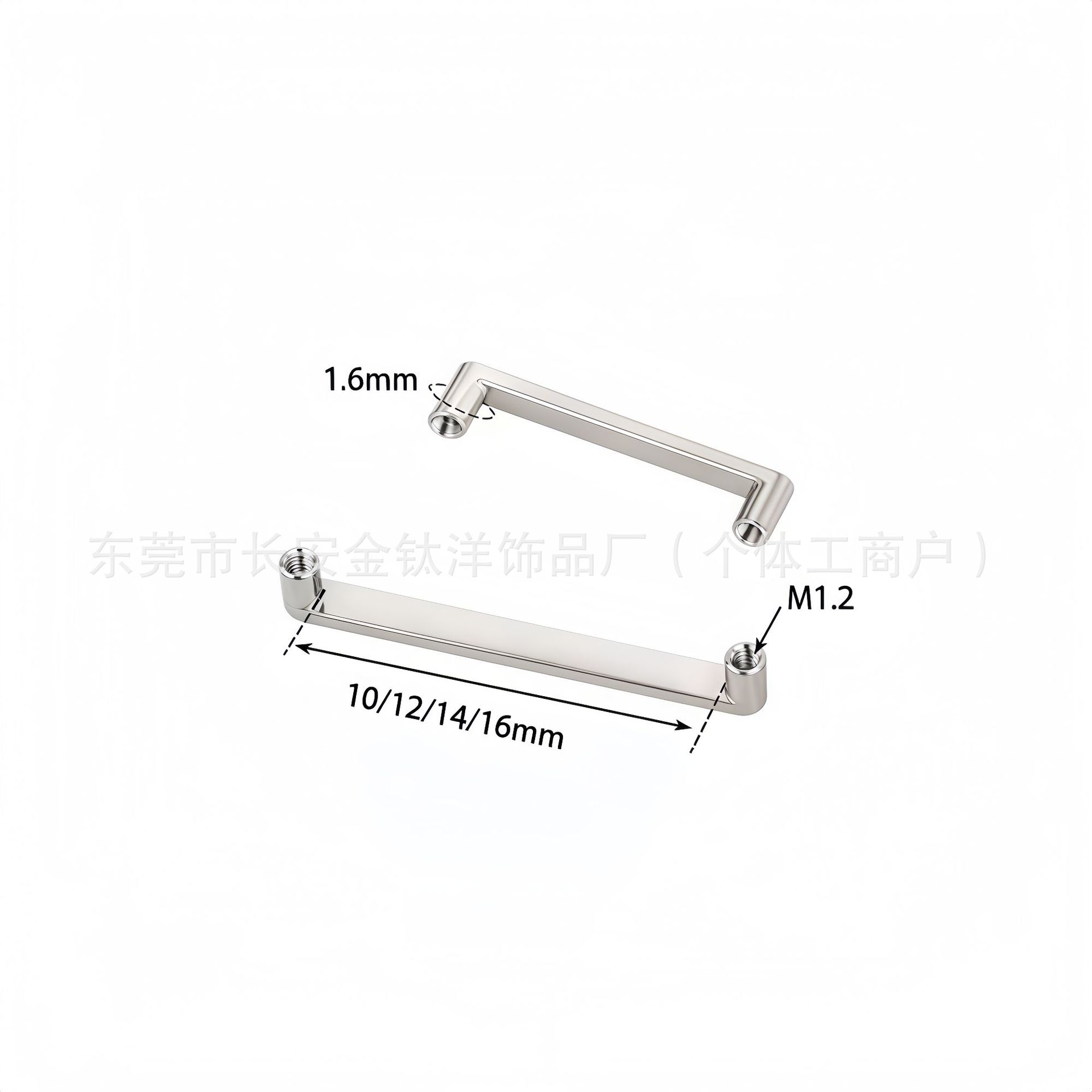 F136 Titanium Internally Threaded Double Head Locking Bone Nail Body Piercing Jewelry 1.6mm x 20mm detail image 7