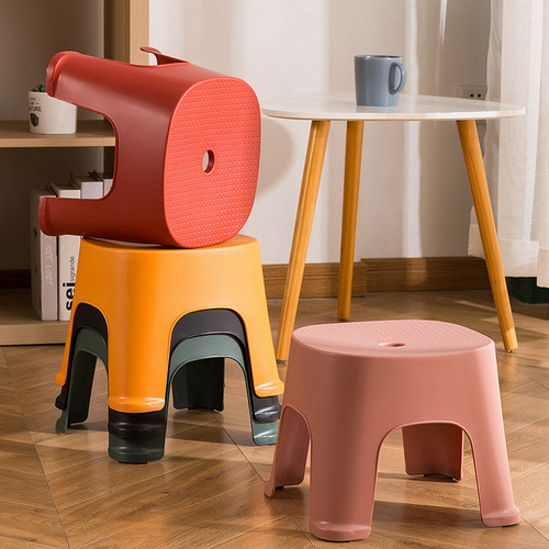 Children's small stool household plastic thickened cute cartoon adult dormitory kindergarten baby changing shoes learning bench