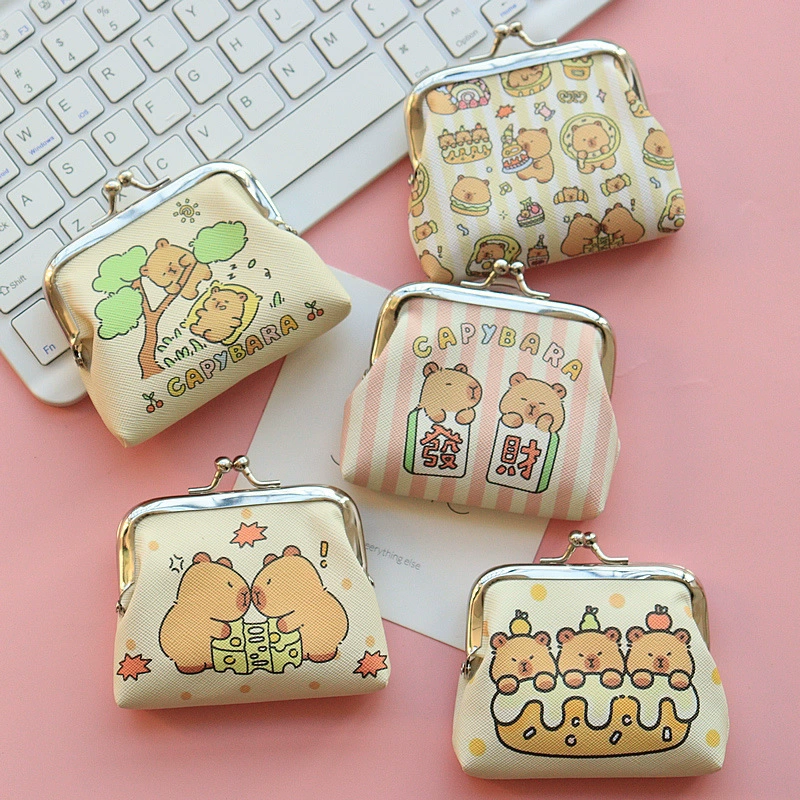Kapibala детская студенческая мини-сумка для монет с пряжкой, кошелек для монет, маленький кошелек, сумка для ключей, портативная сумка для наушников
