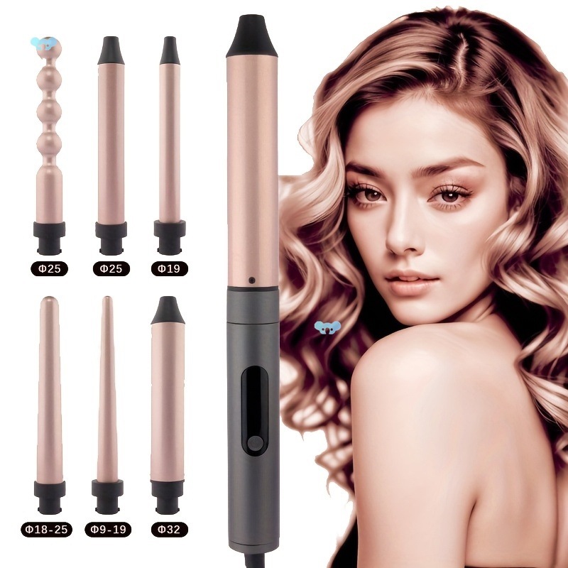 ヘアカーリングワンド 6 In 1 ヘアカーラーアイロンセット 6 ヘアカーラー付き|undefined