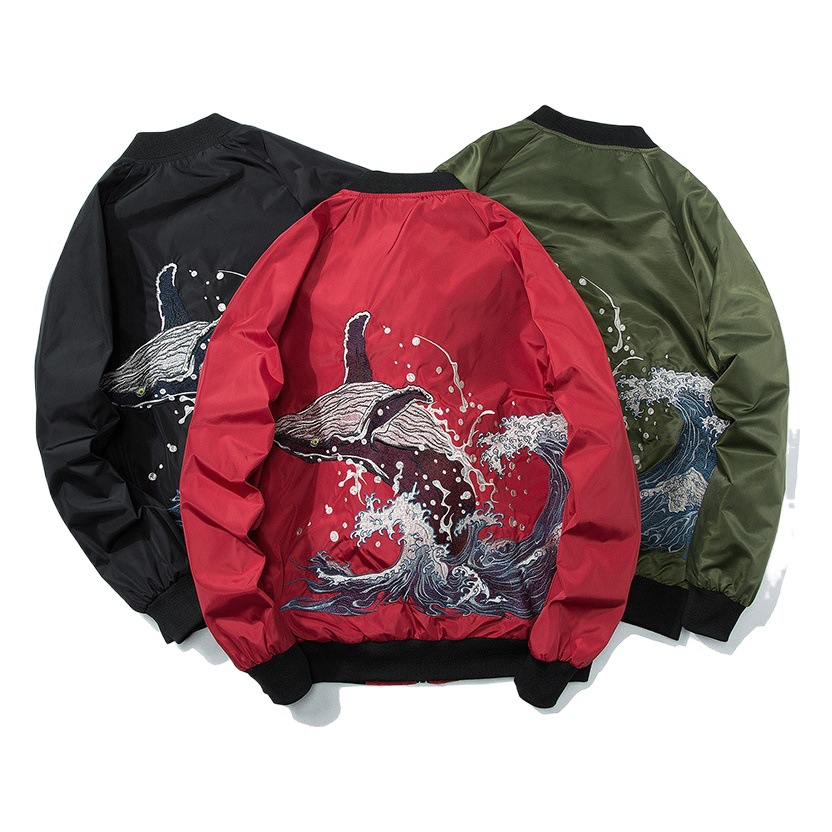 Primavera nuevos hombres chaqueta bordada japonesa retro moda marca béisbol uniforme chaqueta superior