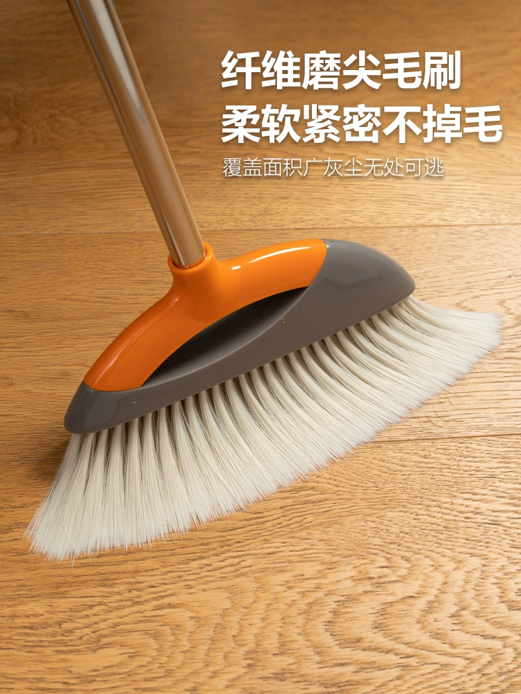 Набор метлы и совка, комбинация 2025, антипригарная метла с мягкой щетиной, лопата для мусора, бытовая подметальная метла