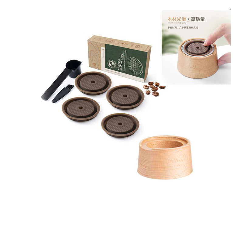 Factory Custom Beech Filler Reused Vertuo Capsule Cup Body 100Pcs Aluminum Foil Sealing Film
