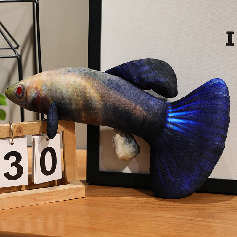 Muñecas de color Peacock juguetes de peluche peces dorados muñecas de peces tropicales muñecas de pescado simulado muñecas de almohada de tela accesorios de fotografía