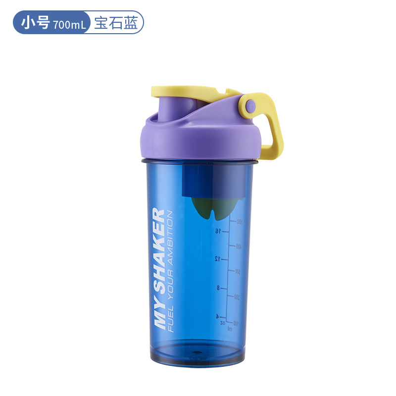 Taza de batido a prueba de fugas sellada con tapa de agitación conveniente taza de agua deportiva de acondicionamiento físico al aire libre con mango hervidor de agua de gran capacidad