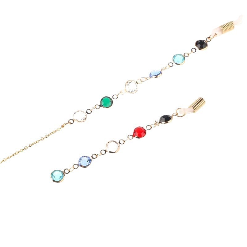 Cadena de gafas de metal transfronteriza europea y americana, cuerda de máscara, gafas multiusos, cadena anti-pérdida, cadena colgante, cadena de gafas de color personalizado