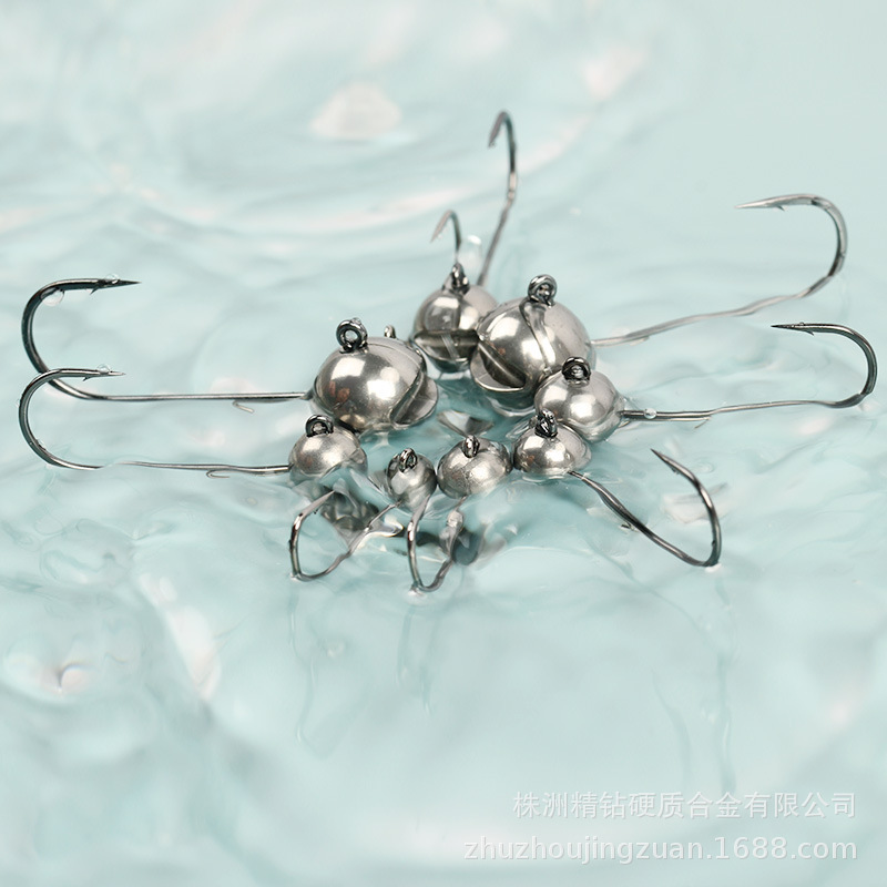 97钨镍铁高比重小克重钨头钩大背刺精细钨钢铅头钩 不伤鱼线