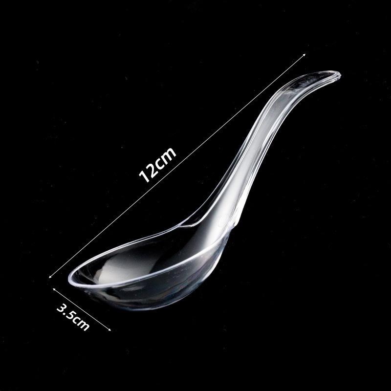 808 Disposable Soup Spoons, Transparent Black Plastic, Individually Packaged Spoons, Crystal Spoons, Extra Hard and Thick, for Home Use 808 Disposable Soup Spoons, Transparent Black Plastic, Individually Packaged Spoons, Crystal Spoons, Extra Hard and Thick, for Home Use