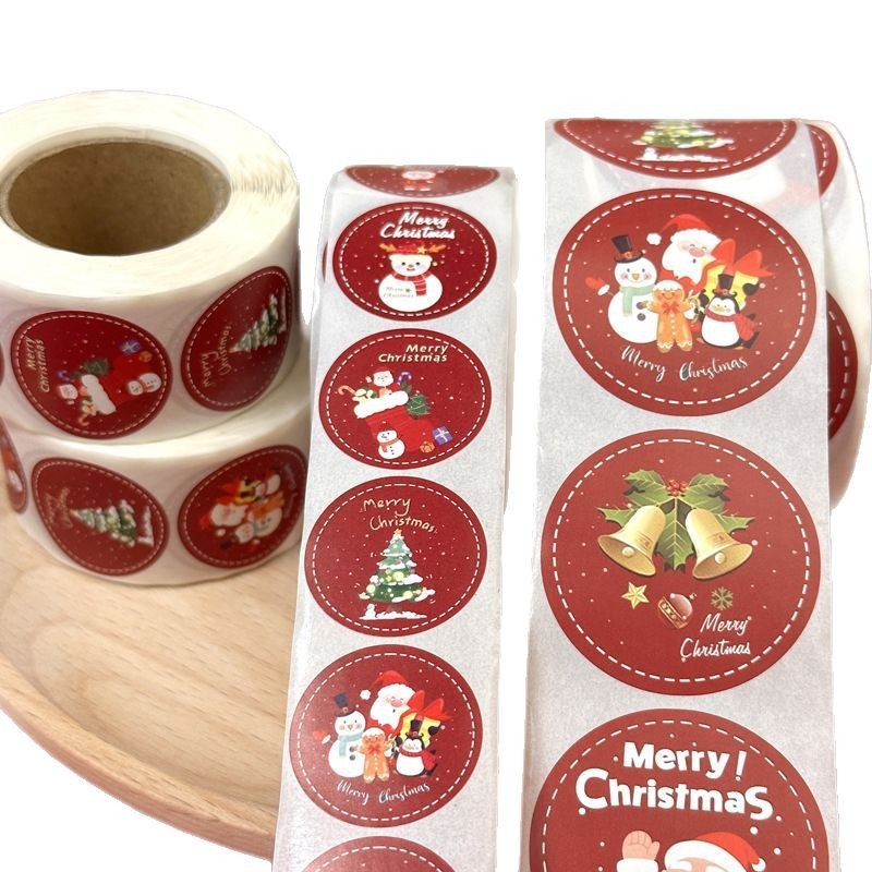 クリスマス新しい小さなステッカークリスマス包装箱ギフトボックスキャンディーバッグシールステッカービスケットバッグ非粘着シール|undefined