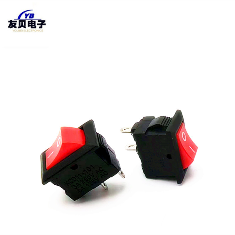 KCD11迷你型2脚两档船型电源小开关 10*15MM两脚/三脚2档3档开关