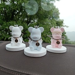 婚慶花店配飾車載香薰可愛天使小熊擺件 汽車香水擴香石香氛裝飾