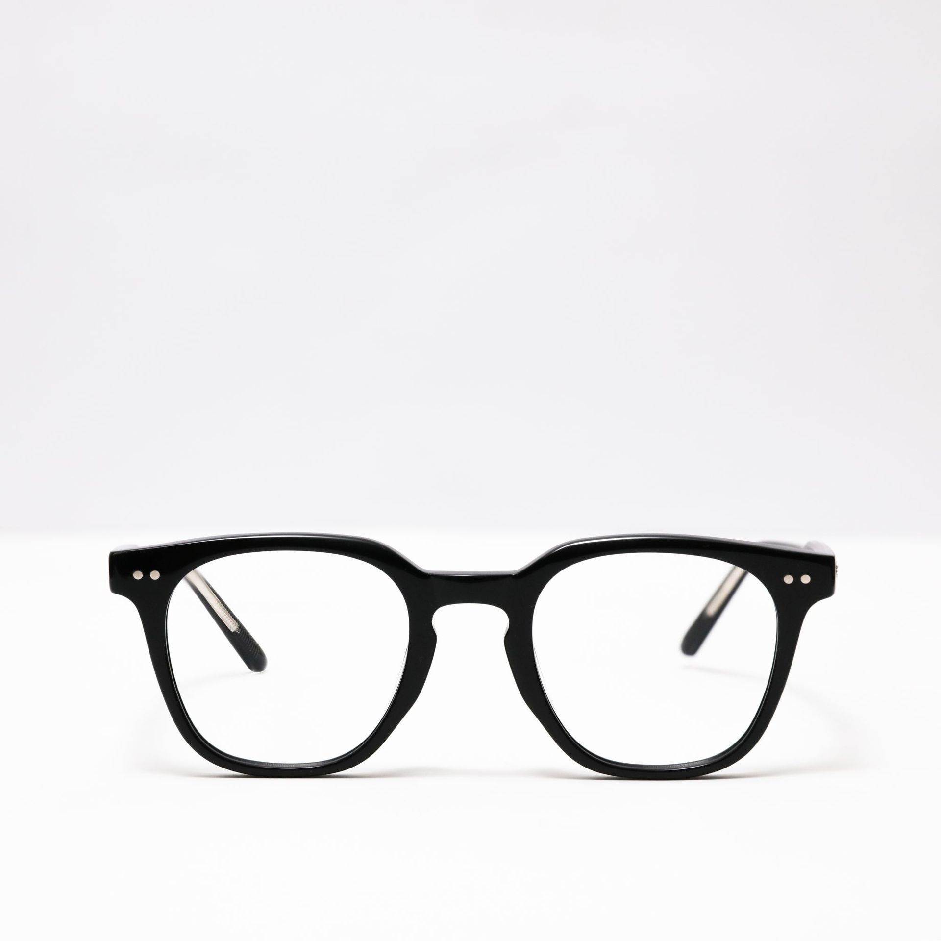 GM Acetate Square Non-Prescription Zhang Ruonan Same Style Large Slimming Bare Face Artifact Black Frame Glasses_voghion.com