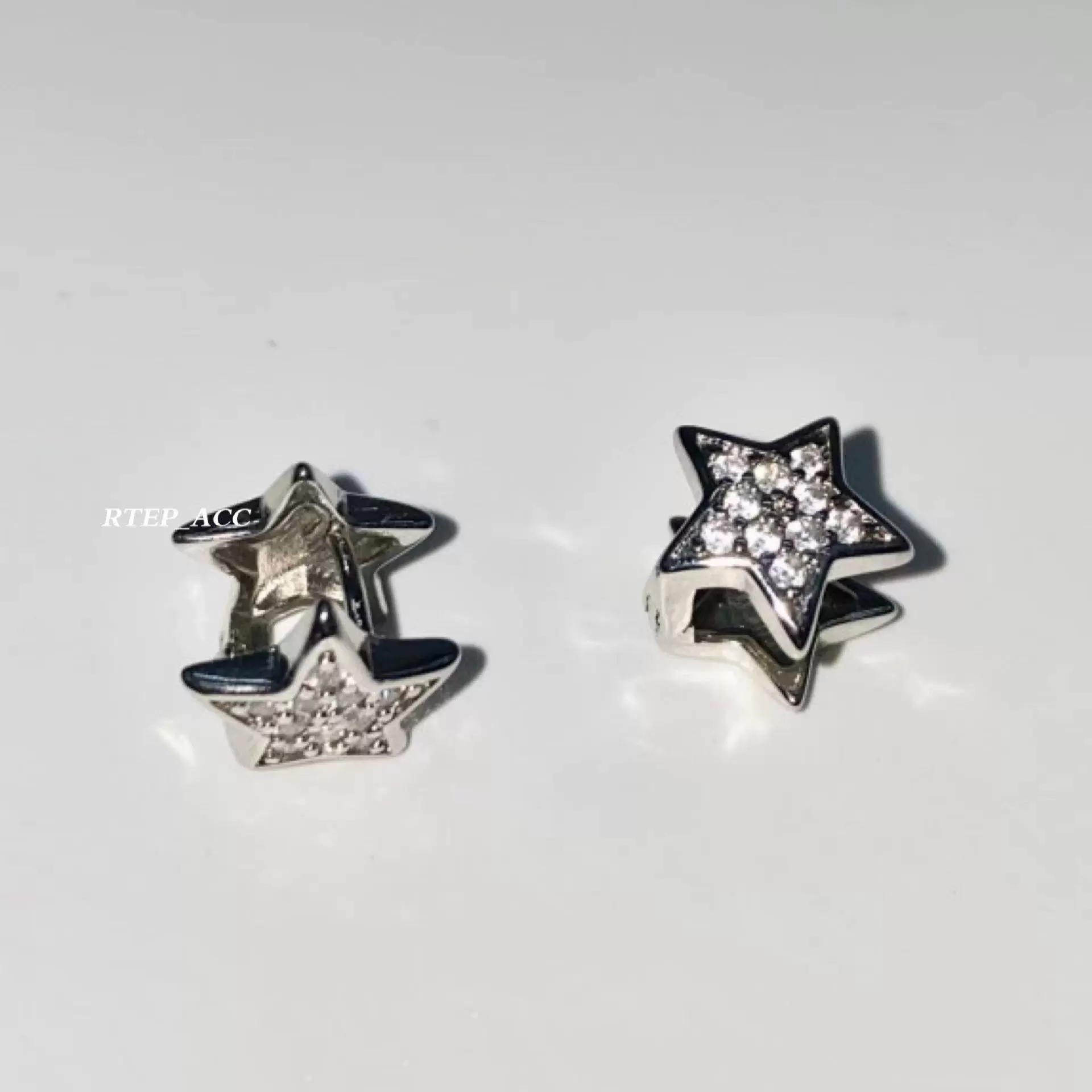 Small design universal earrings, accessory with zircon, 2022 collection