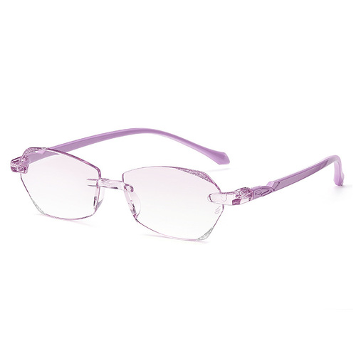 Retro Frameless Blue Light Blocking Smart Zoom Stylish Simple Glasses for PC Men and Women Manufacturer Artistic