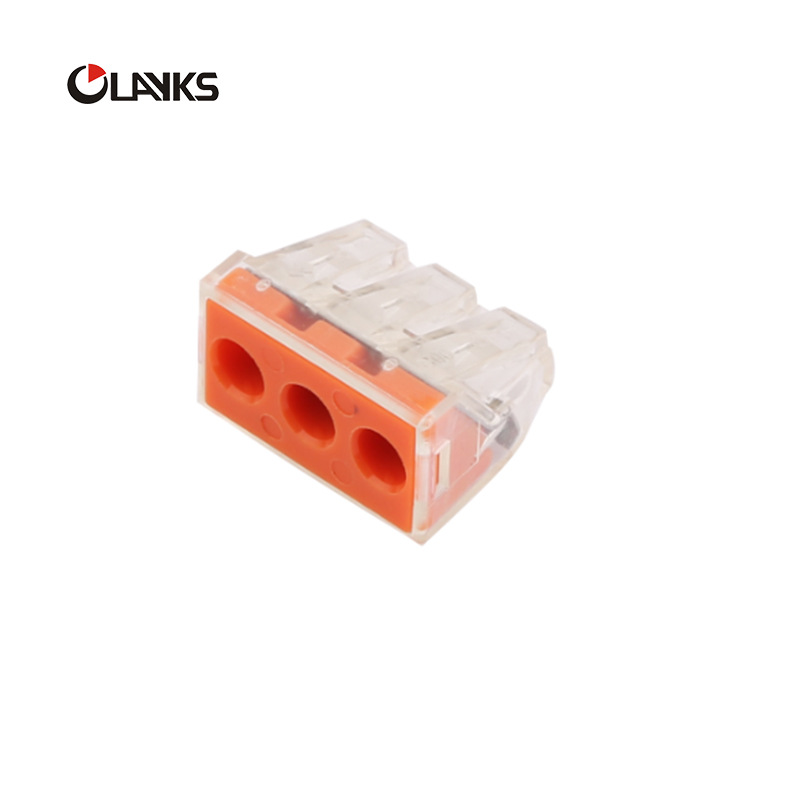 PCT-104代替电胶布接线快速0.5-4平方硬线1分3并联线器4孔接头