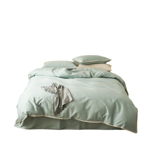100-count Xinjiang long-staple cotton four-piece set of pure cotton light luxury spring and summer naked sleeping sheets and quilt covers pure cotton bedding